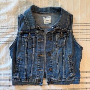 Old Navy Classic Blue Denim Vest